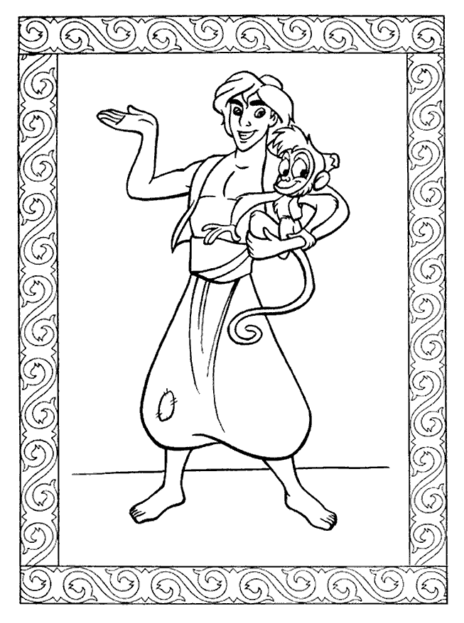 Free Print Aladdin Coloring Pages