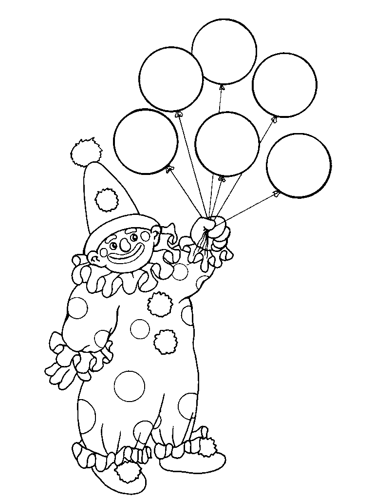 Free Printable Clown Coloring Pages