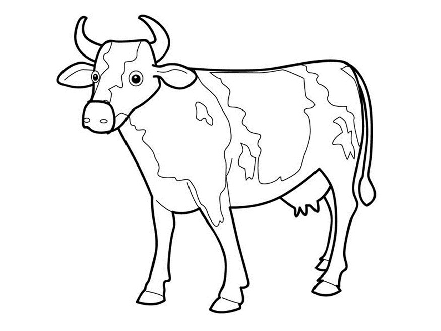 Cow Coloring Page Free Printable Coloring Pages Cow Jumping Over The 