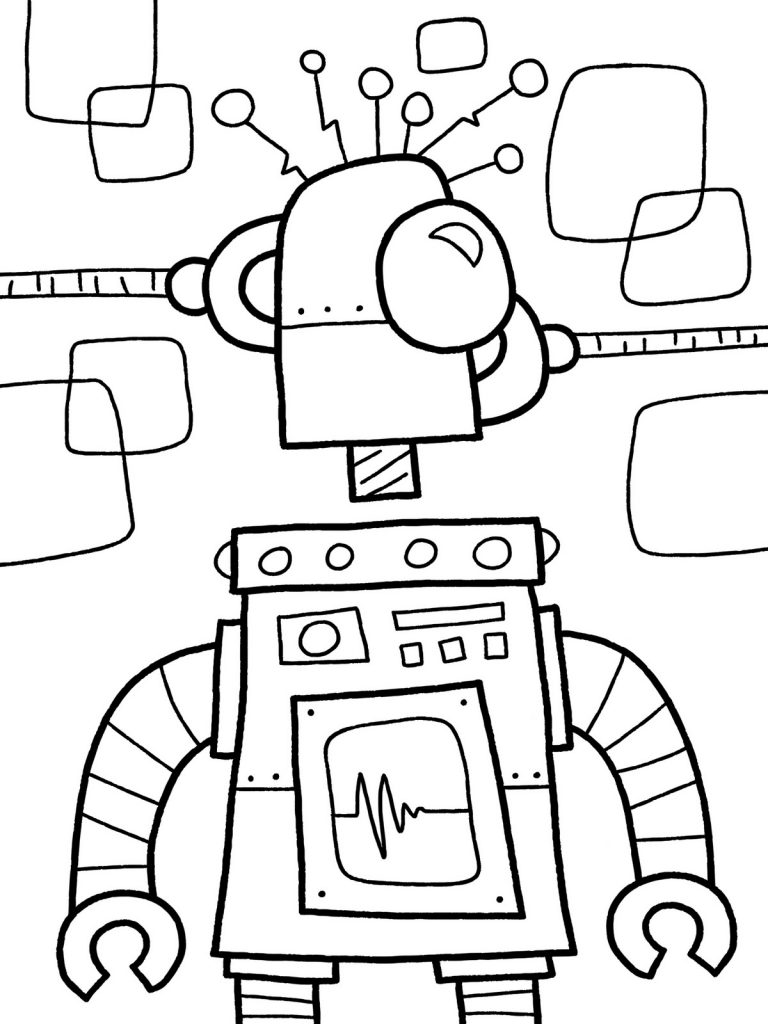 Free Robot Coloring Pages