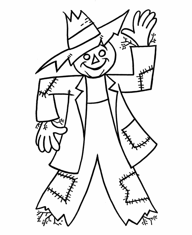 Free Scarecrow Coloring Pages