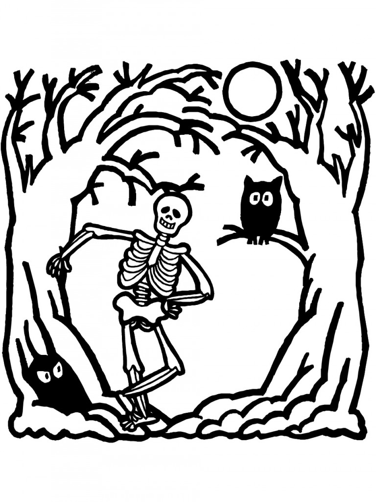 Free Skeleton Coloring Pages For Kids