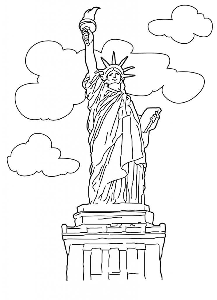 Free Statue of Liberty Coloring Pages