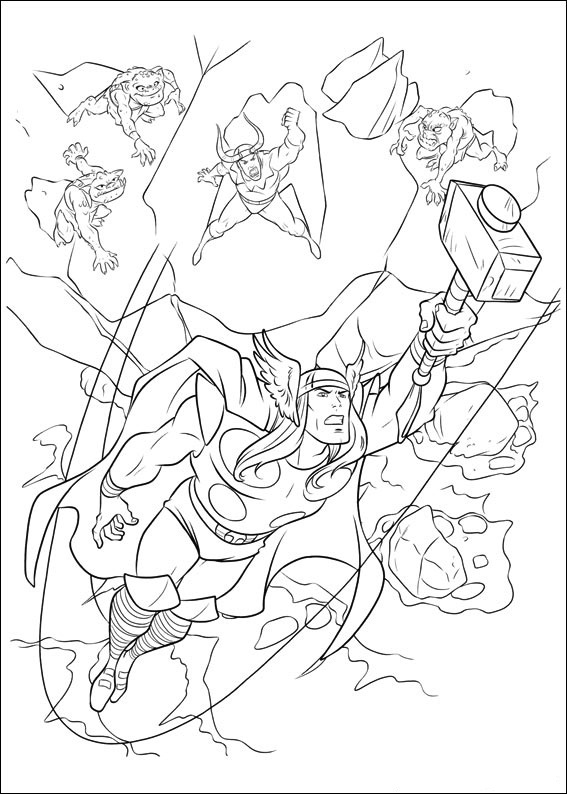 Free Thor Coloring Pages