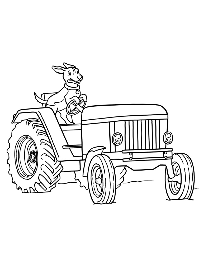 tractor and trailer coloring pages