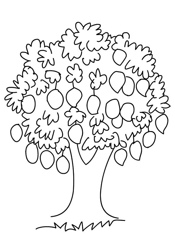 Fruit Tree Coloring Page