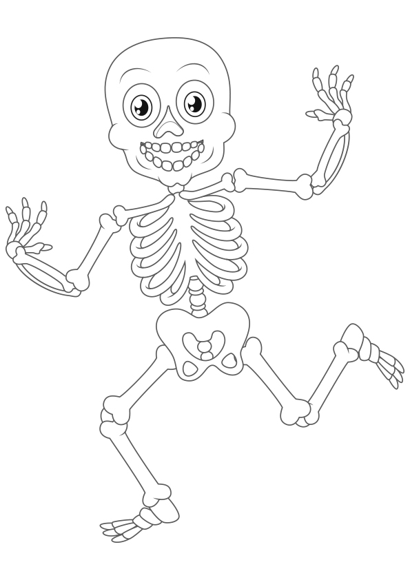 Fun Skeleton Coloring Page