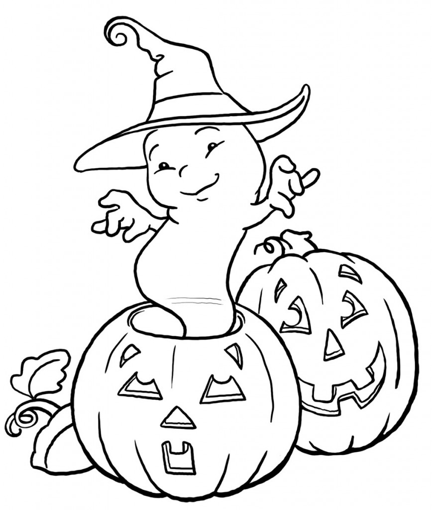 Ghost Coloring Pages For Kids