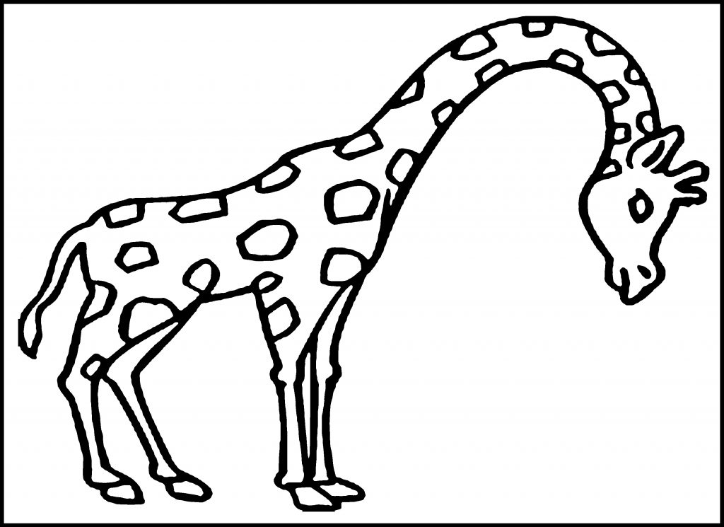 Giraffe Coloring Page for Kids Photo