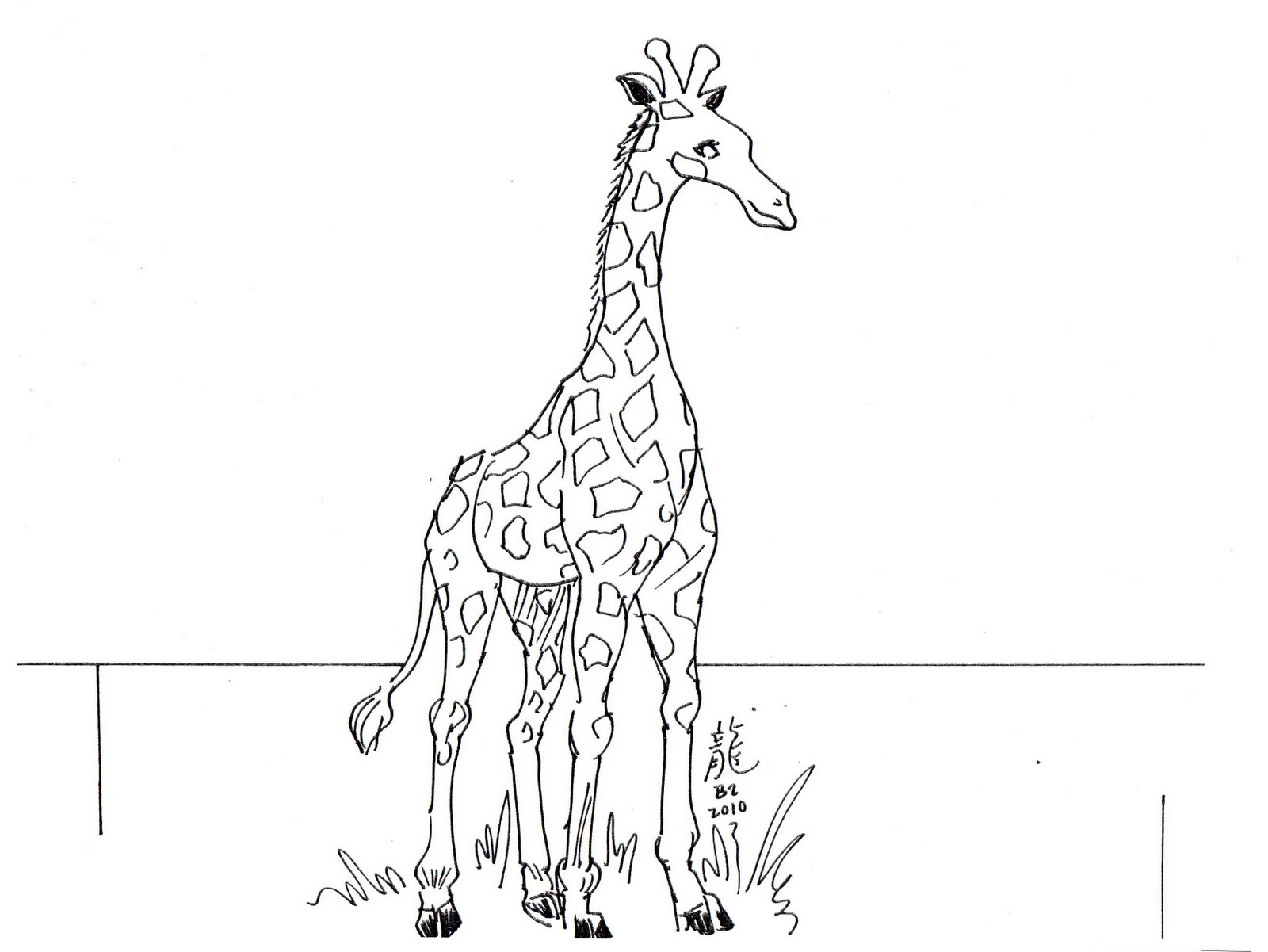 Free Printable Giraffe Coloring Pages For Kids