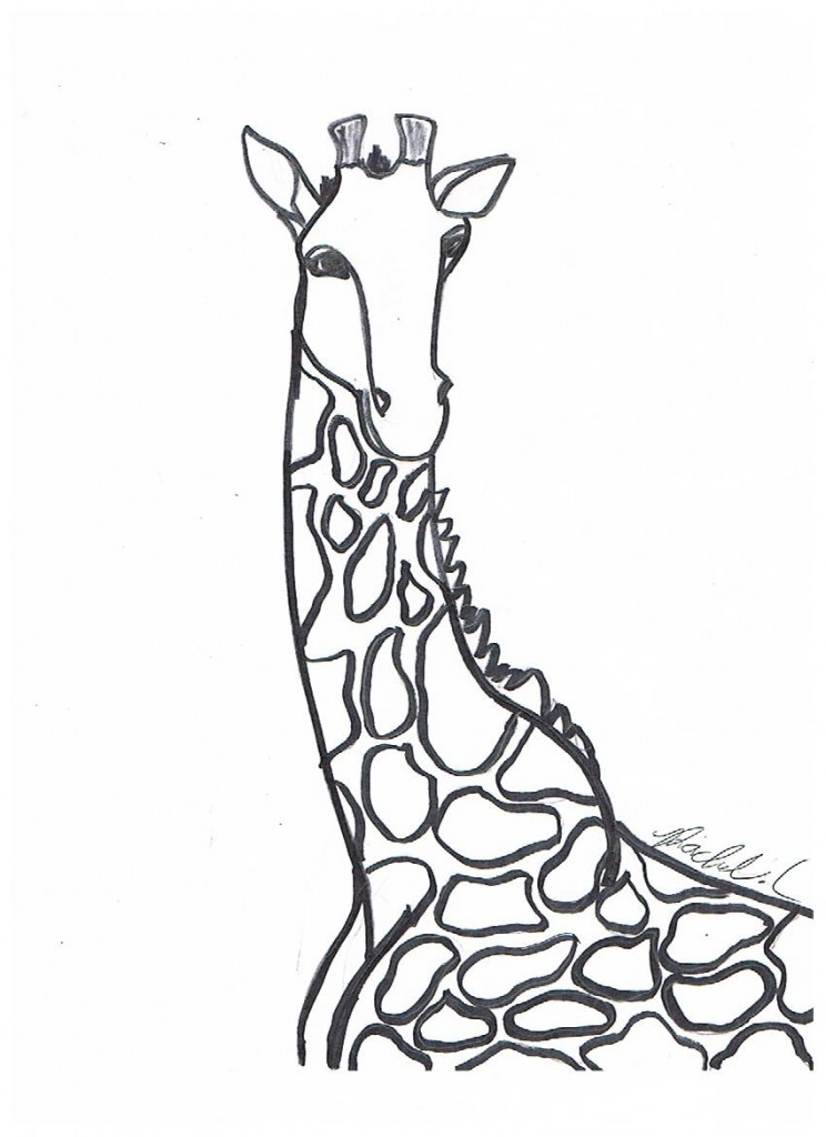 Giraffe Coloring Pages For Kids Printable