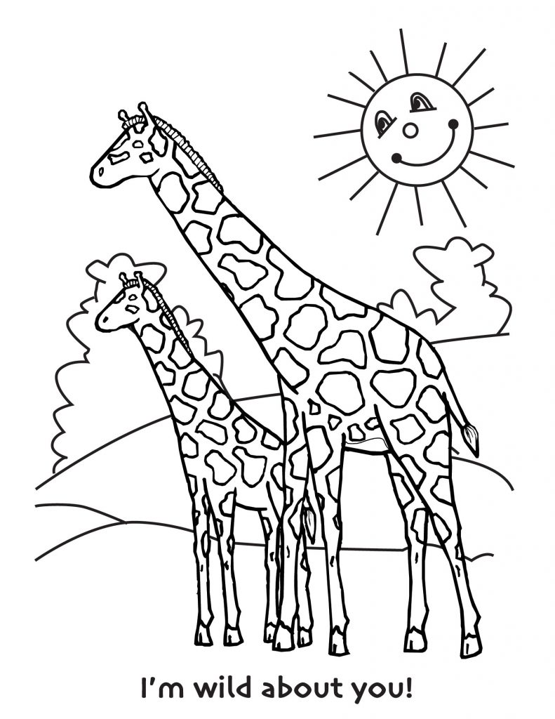 Giraffes Coloring Pages - Learny Kids