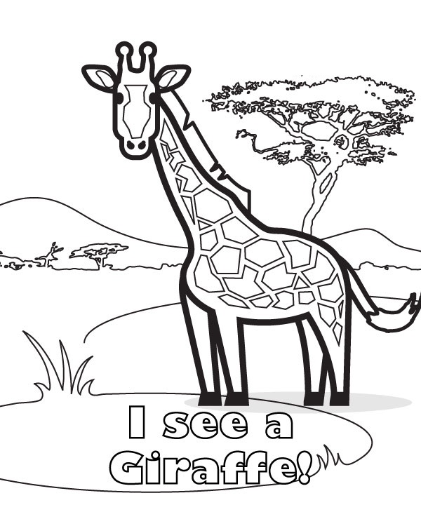 Giraffe Printable Coloring Pages