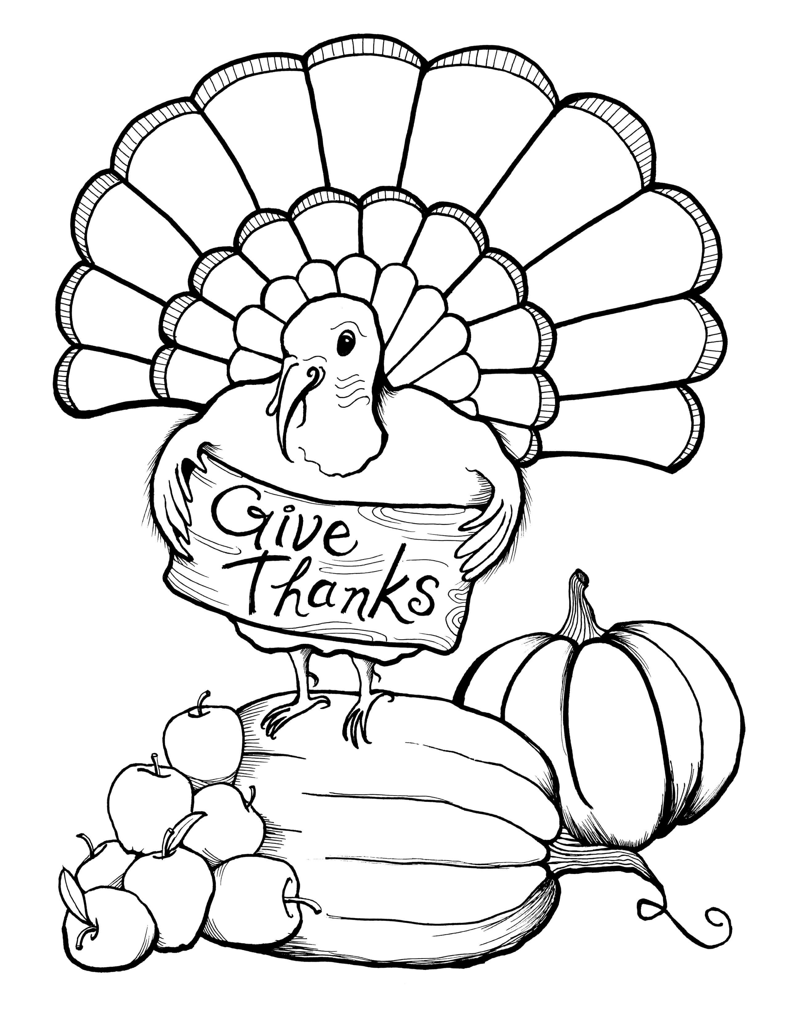 Thanksgiving Coloring Sheets Free Printable