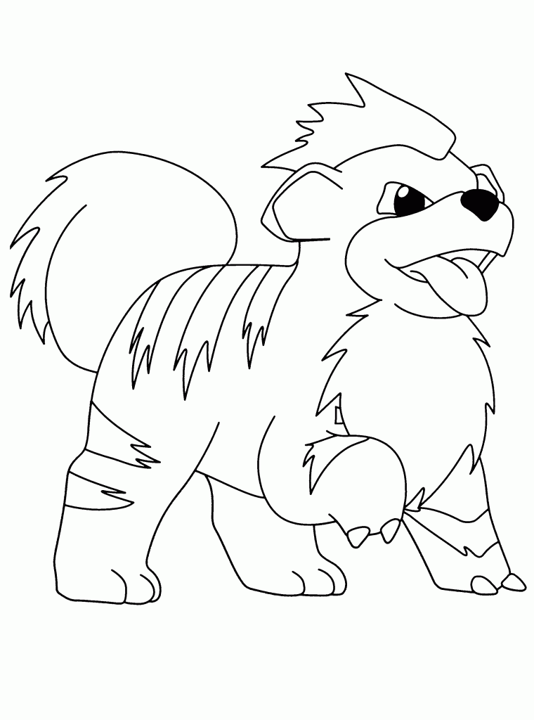 Growlith Pokemon Coloring Pages