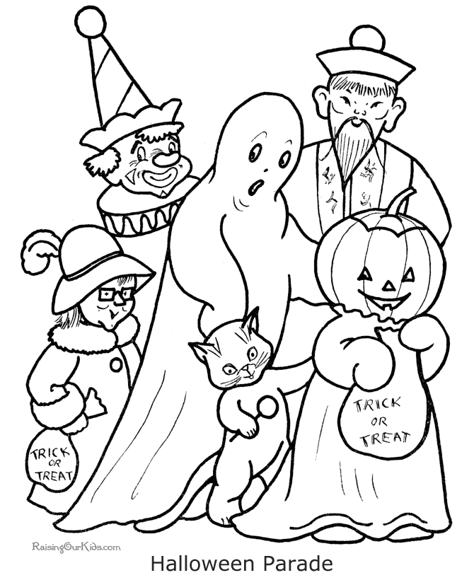 Halloween Costume Ghost Coloring Pages