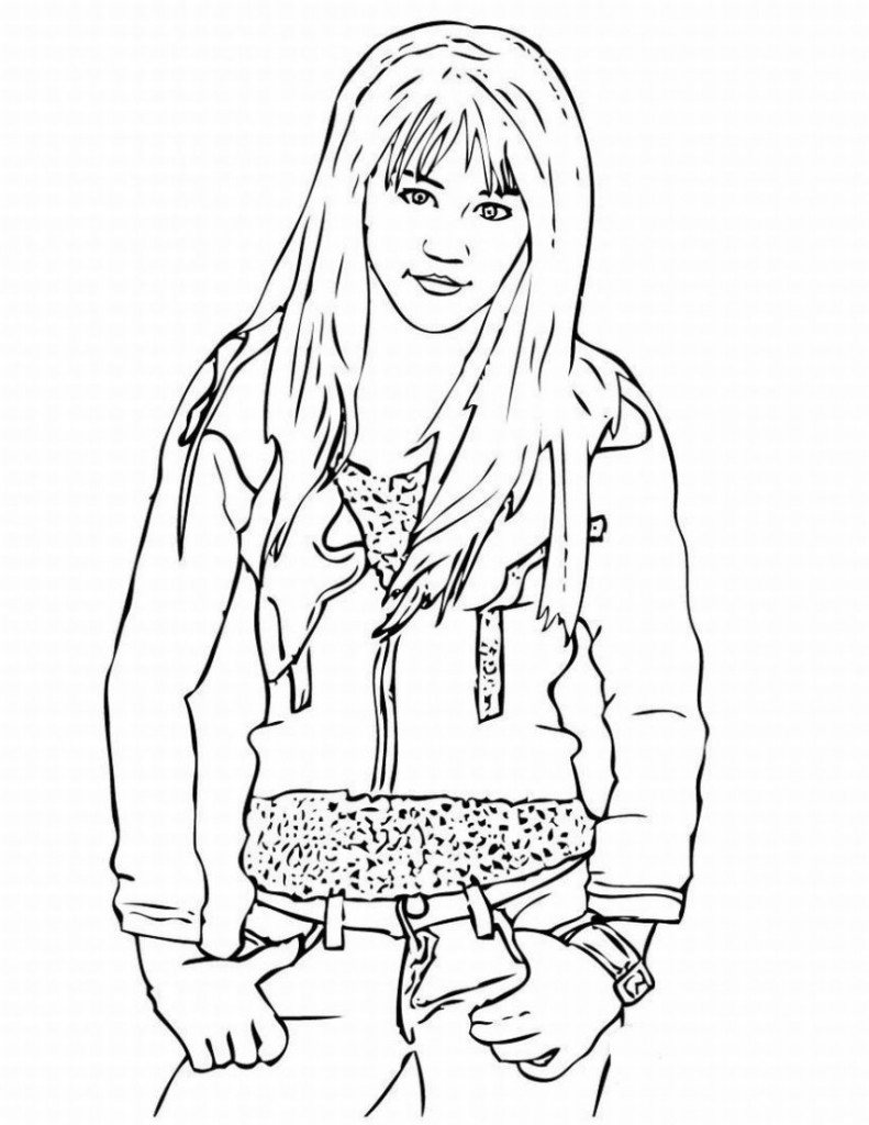 Hannah Montana Coloring Pages Free