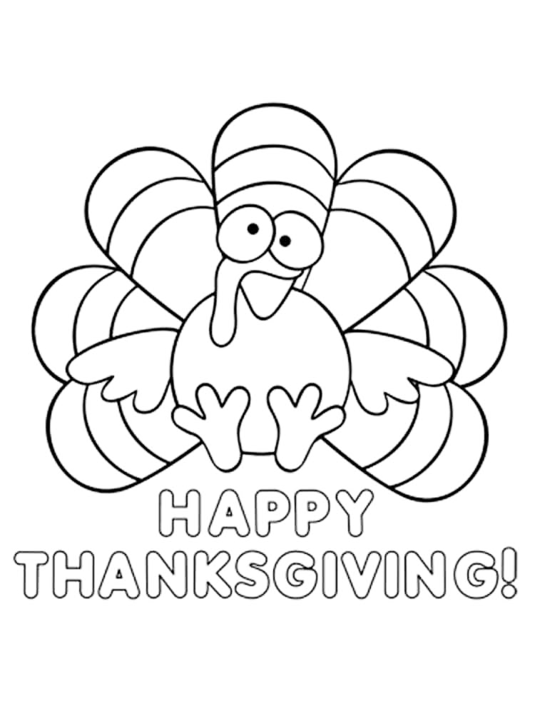 Thanksgiving Turkey Coloring Page