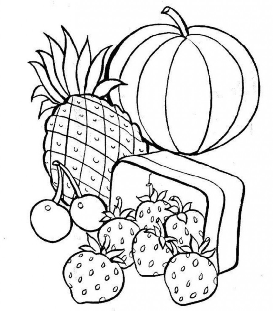 Healthy Food Coloring Pages