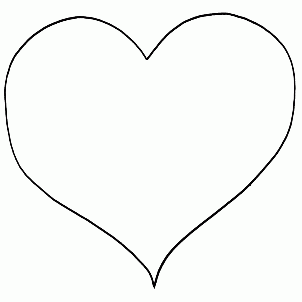 Heart Shape Coloring Page