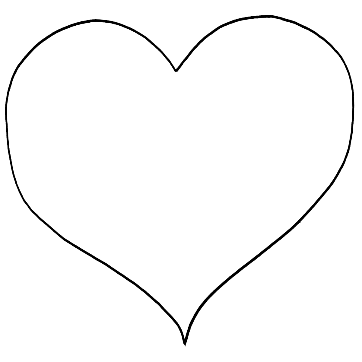 Heart Shape Coloring Page1