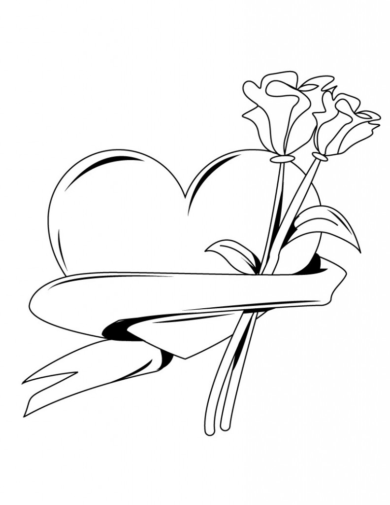 Hearts Coloring Page