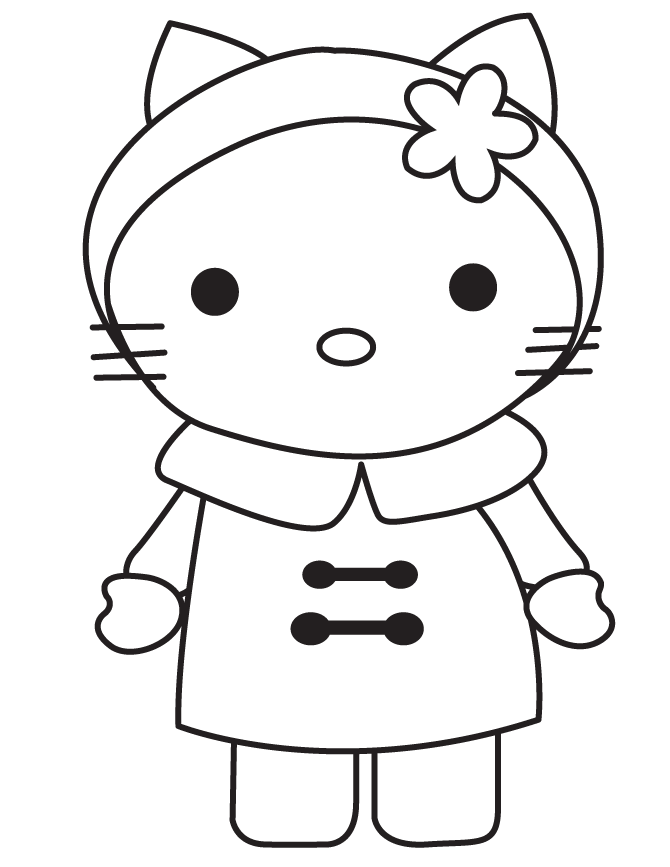 Hello Kitty Winter Coloring