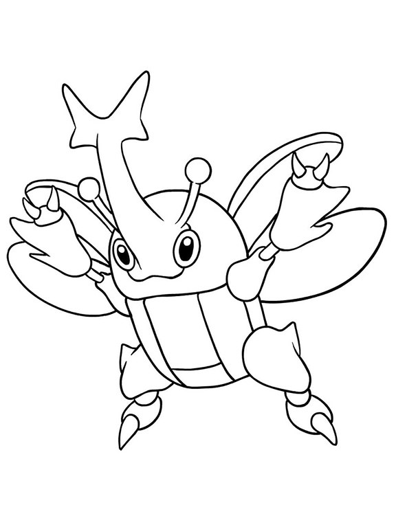 Heracross Coloring Page