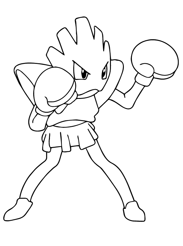 Hitmonchan Coloring Page