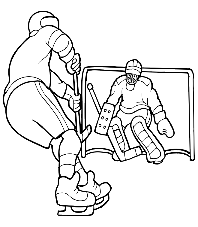 Hockey Coloring Page