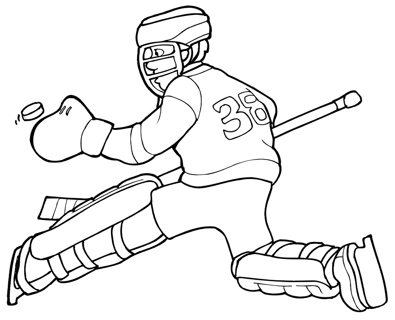 Hockey Coloring Pages For Kids
