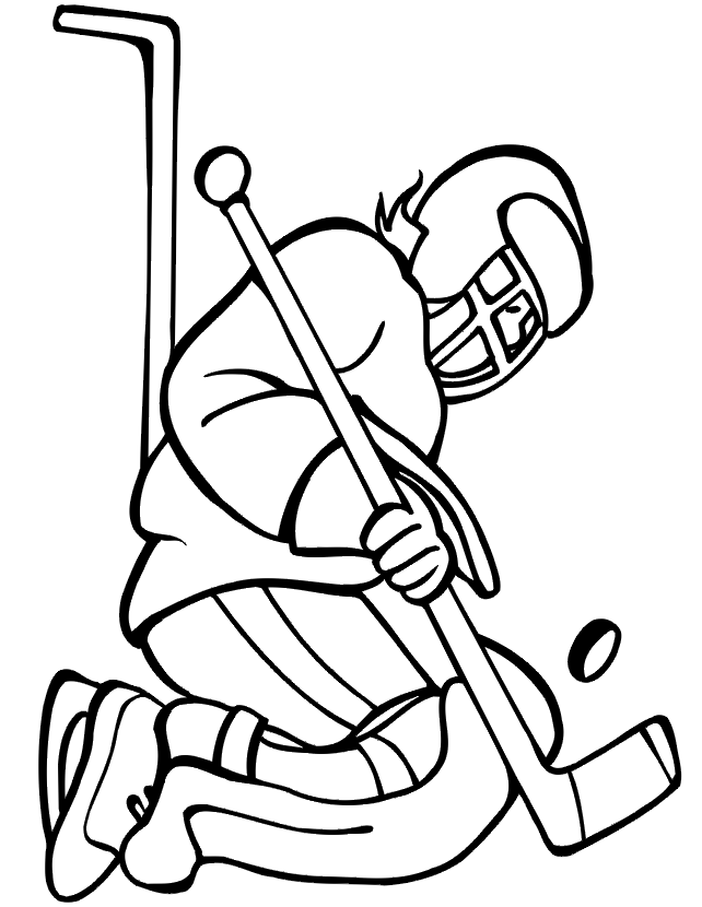 Hockey Goalie Coloring Page