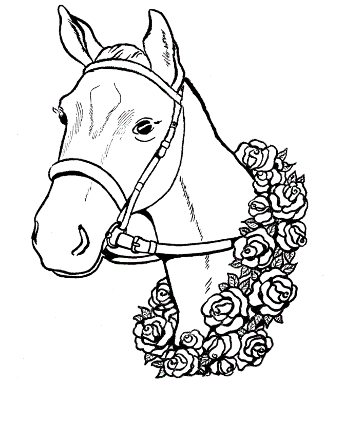 Horse Head Coloring Pages