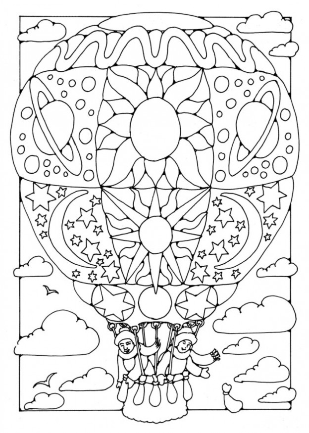 Free Printable Hot Air Balloon Coloring Pages For Kids