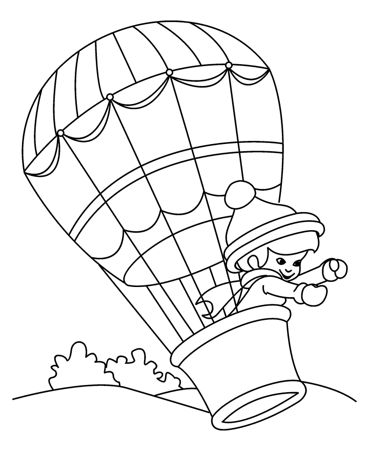 Hot Air Balloon Coloring Page Pictures