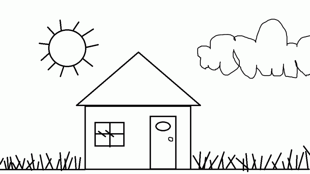 House Coloring Page