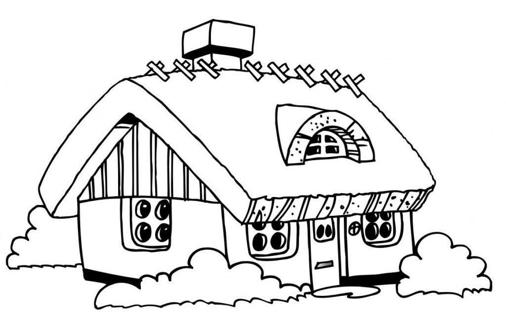 Cartoon House Coloring Pages