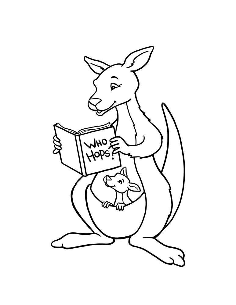 Images of Kangaroo Coloring Pages