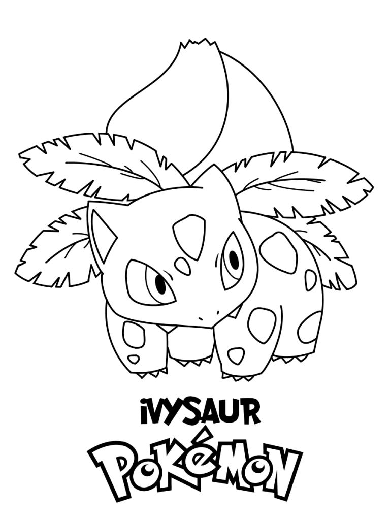 Ivysaur Pokemon Coloring Page.