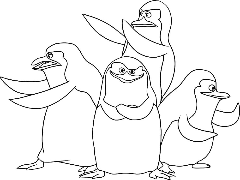 Karate Penguin Coloring Page