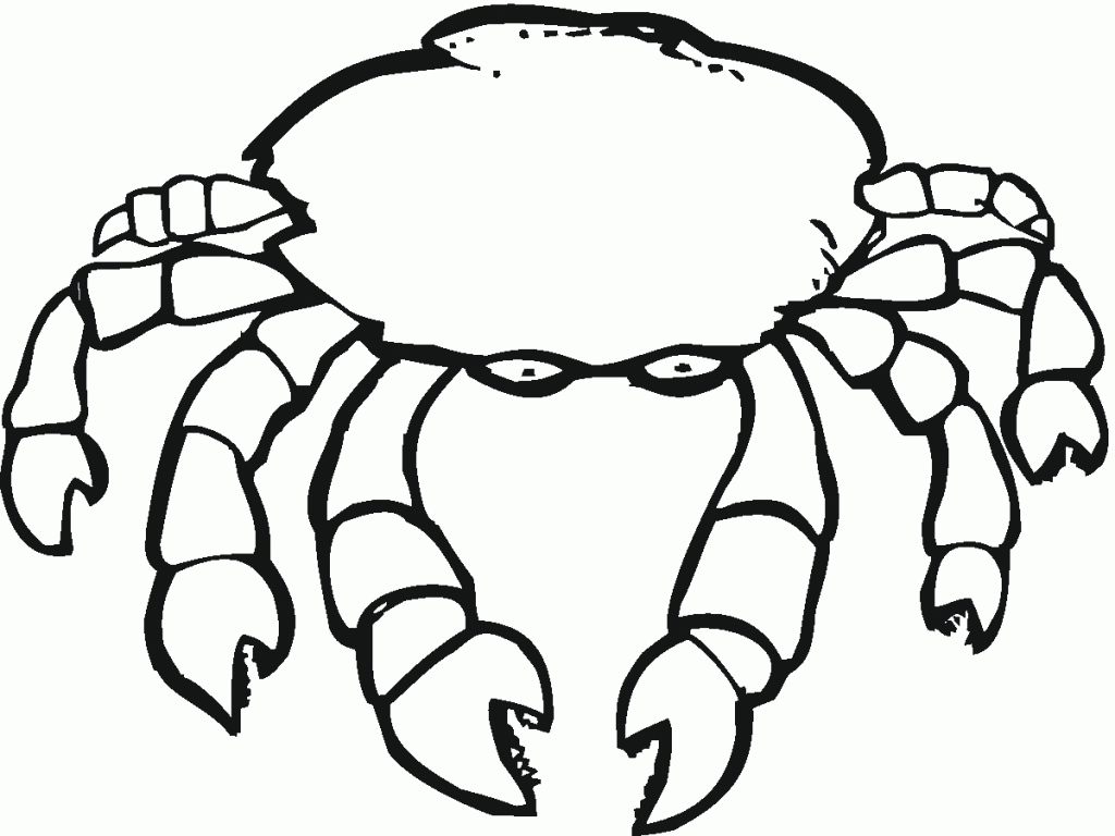 Kids Printable Crab Coloring Pages