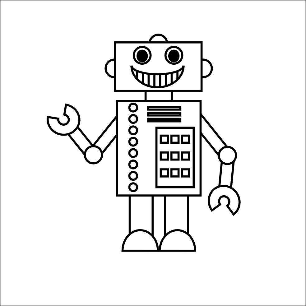 Kids Robot Coloring Pages