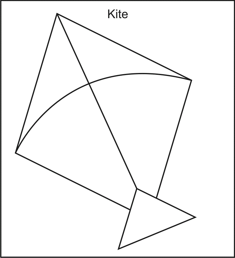 Kite Coloring Page Images
