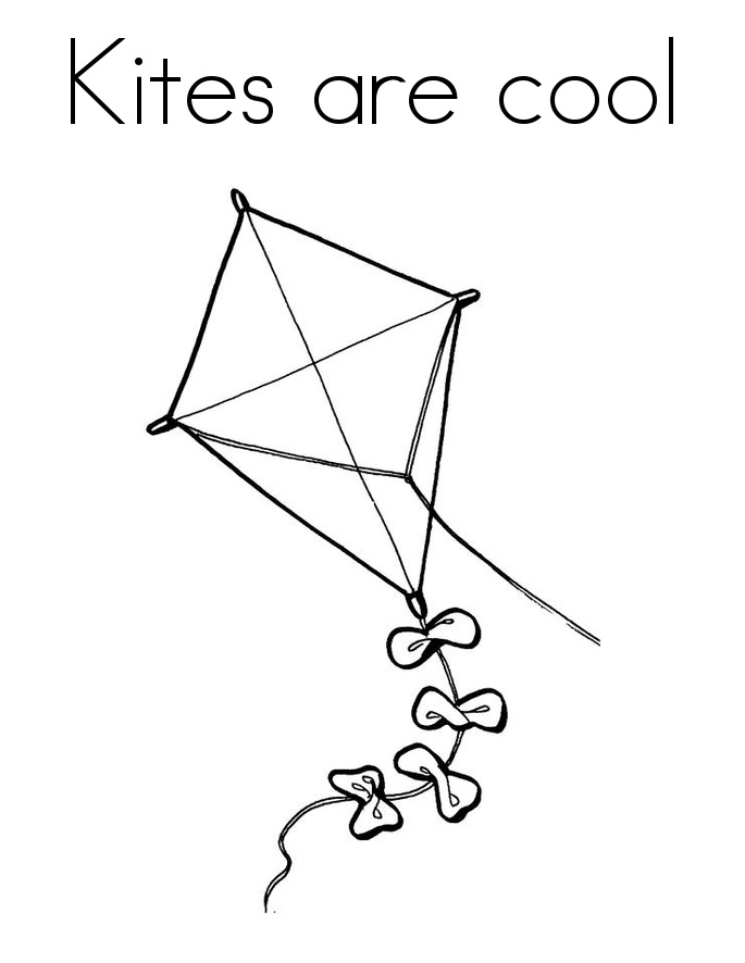 Kite Coloring Page Photos