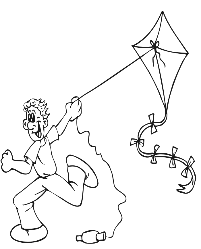 Kite Coloring Pages For Kids