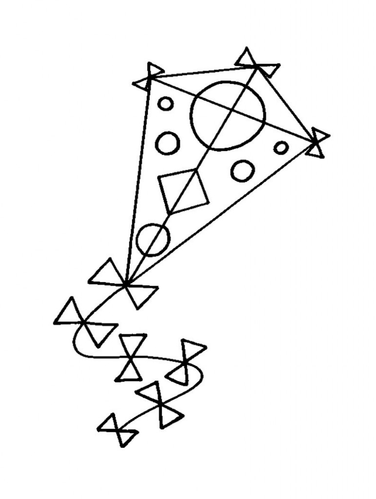 Kite Coloring Pages Free