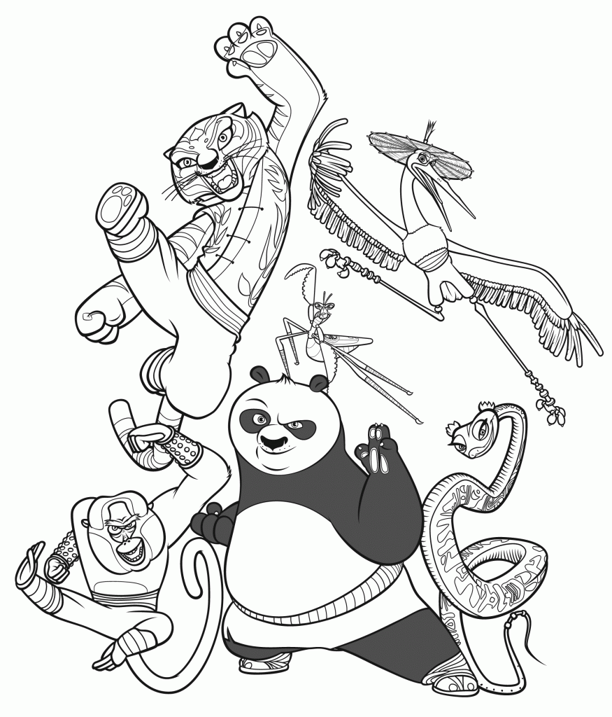 Kung Fu Panda Coloring Page