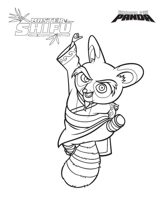 free printable kung fu panda coloring pages