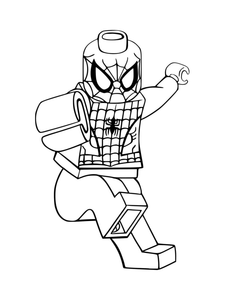 Lego Spiderman Coloring Page