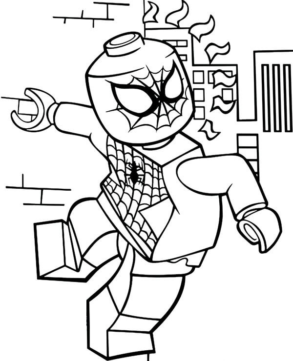 Lego Spidy Sense Coloring Page